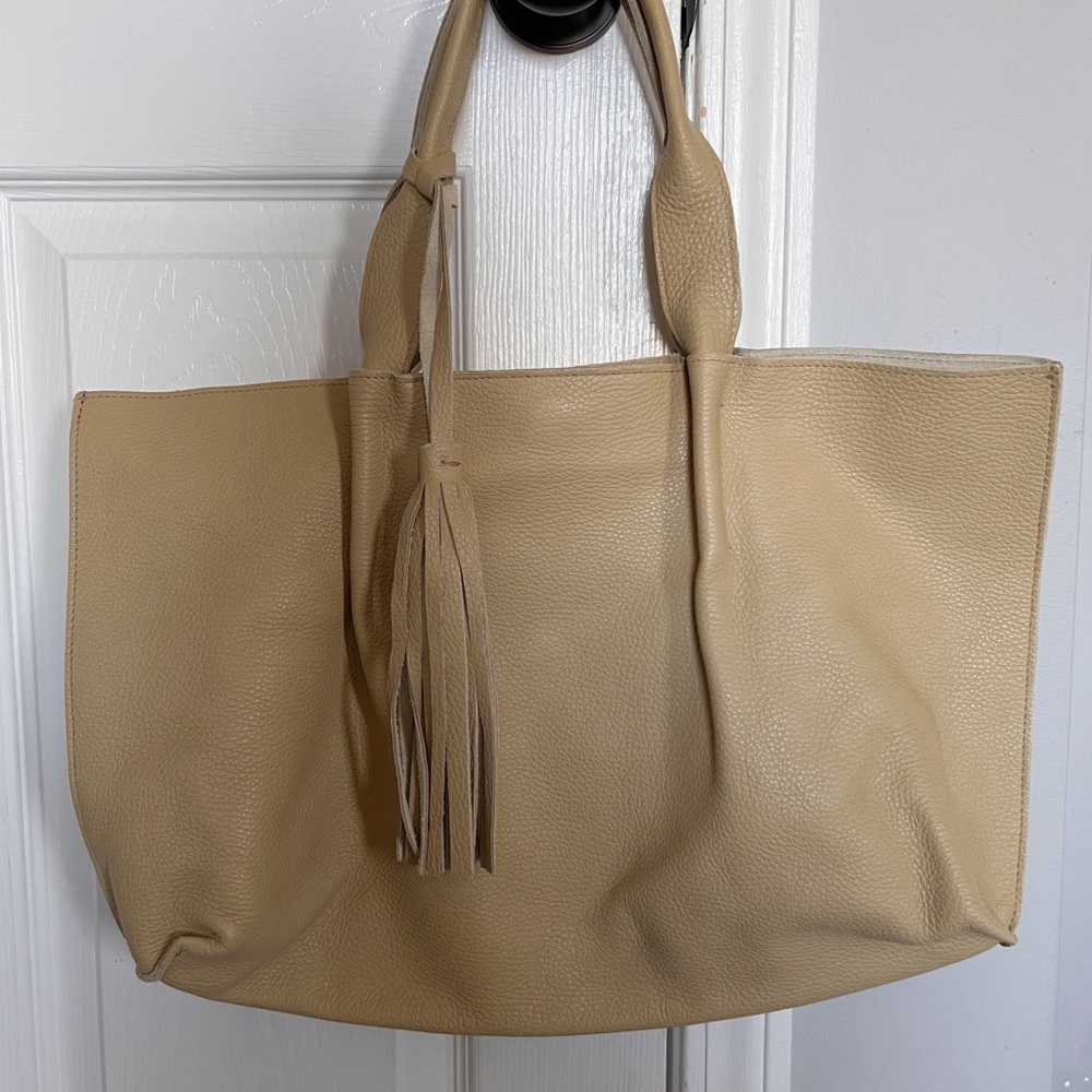 Isabel Italian pebbled leather tote